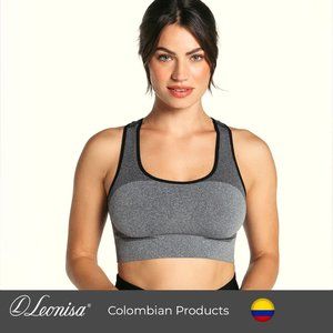LEONISA Supportive reversible seamless sports bra
